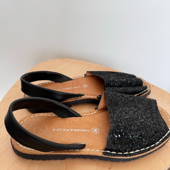 Sparkle Navy blue Comfy Sandals Size 36 - Picture 2 of 5